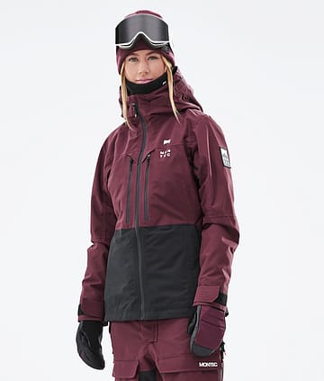 Montec Moss W 21 Snowboard Jacket Burgundy/Black