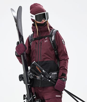 Moss W 21 Ski Jacket Dámské Burgundy/Black