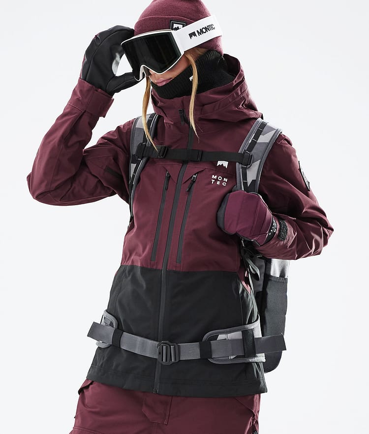 Montec Moss W 21 Kurtka Snowboardowa Kobiety Burgundy/Black, Image 3 of 12