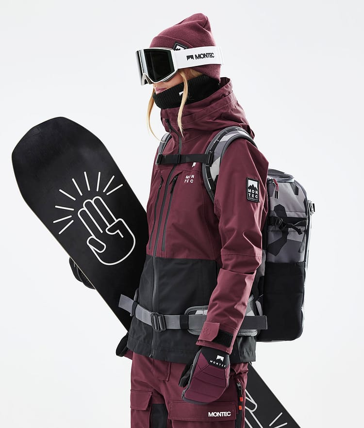 Montec Moss W 21 Kurtka Snowboardowa Kobiety Burgundy/Black, Image 4 of 12
