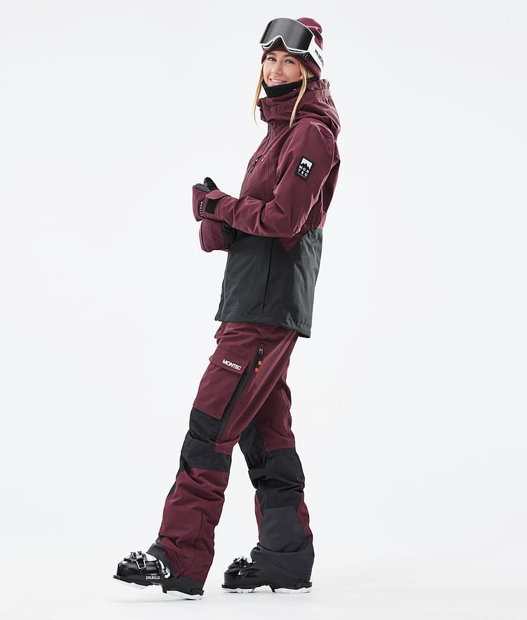 Moss W 21 Lyžařská Bunda Dámské Burgundy/Black, Image 7 of 13