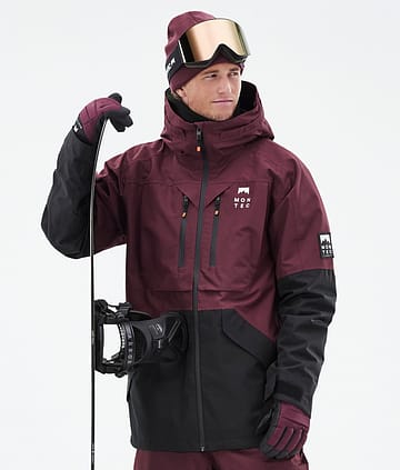 Montec Moss 21 Snowboard Jacket Burgundy/Black