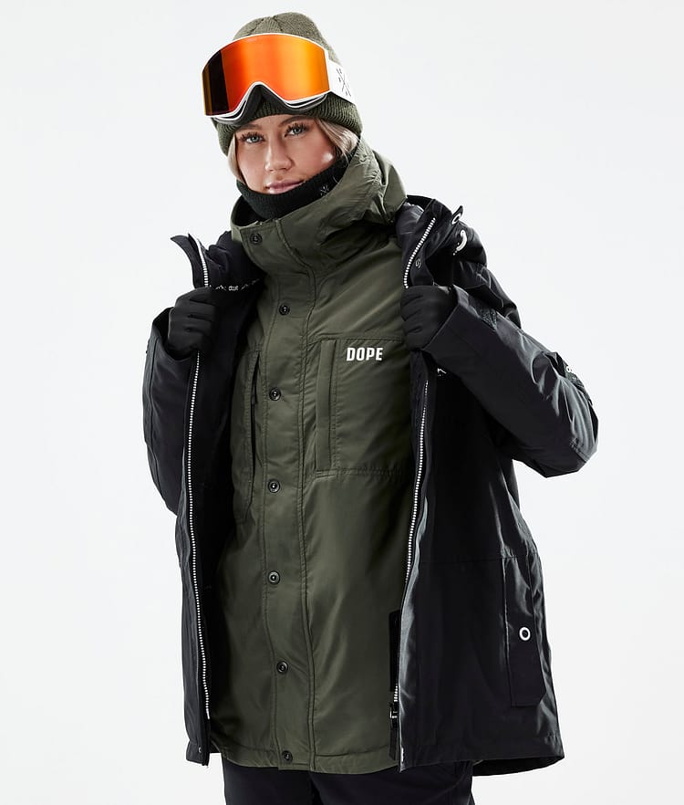 Dope Insulated W Chaqueta Capa Intermedia Mujer Olive Green, Image 2 of 12