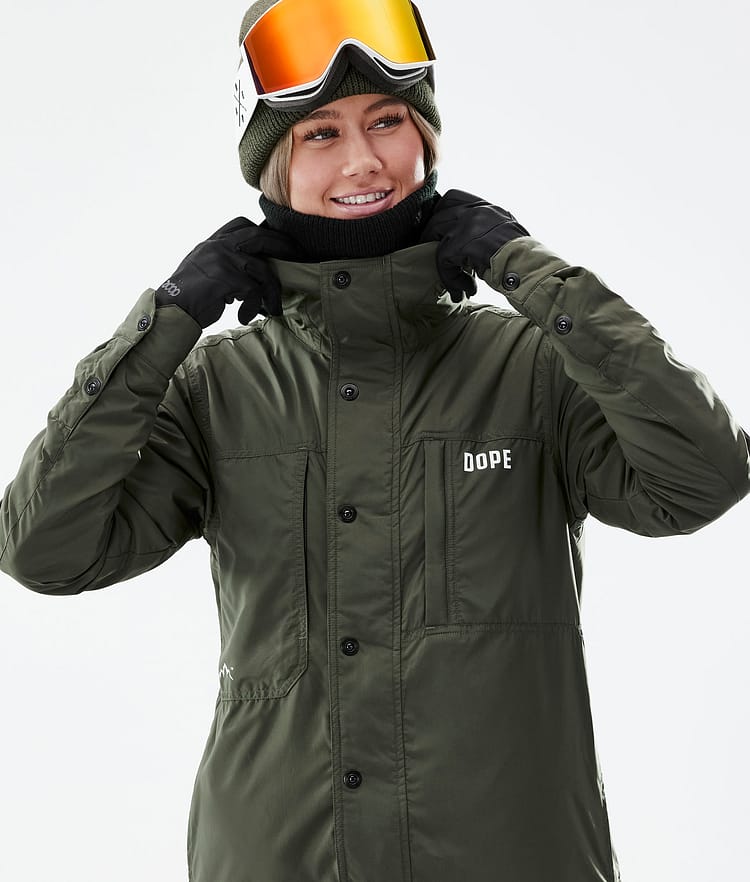 Dope Insulated W Chaqueta Capa Intermedia Mujer Olive Green, Image 3 of 12