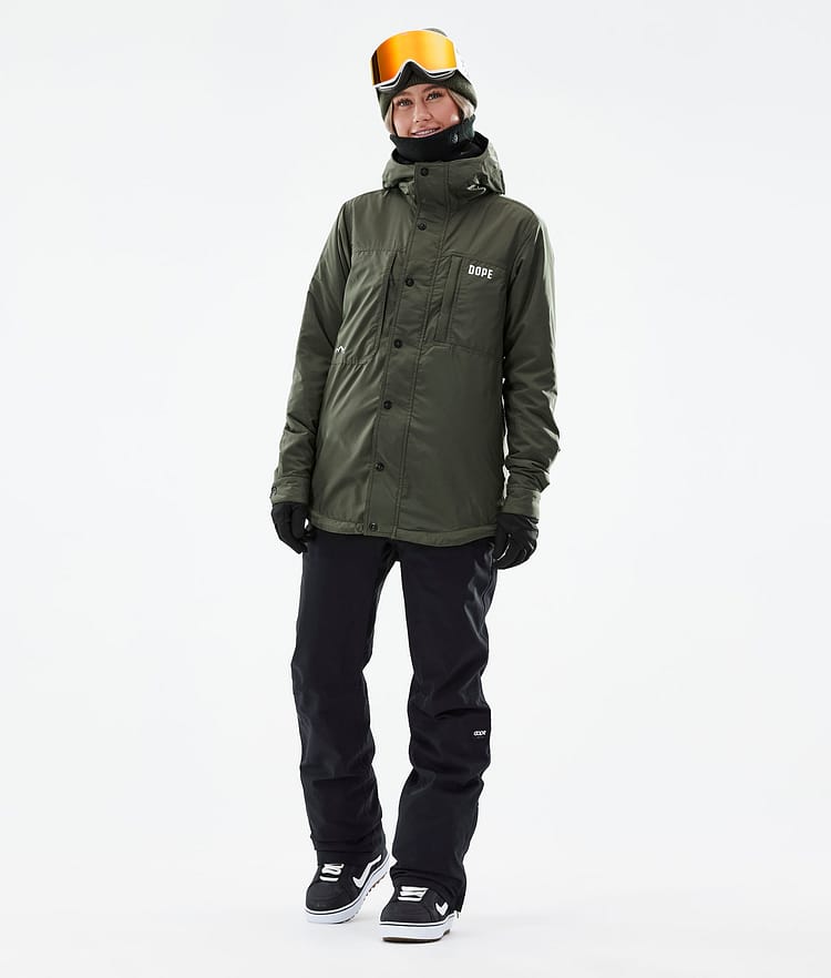 Dope Insulated W Chaqueta Capa Intermedia Mujer Olive Green, Image 5 of 12