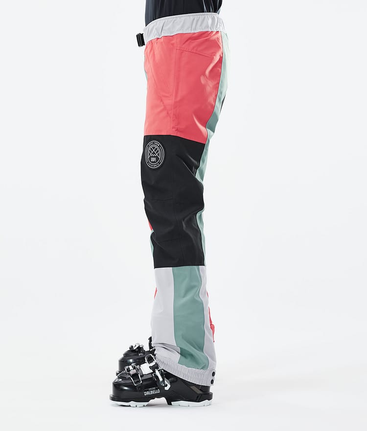 Dope Blizzard LE W Spodnie Narciarskie Kobiety Limited Edition Patchwork Coral, Image 2 of 4
