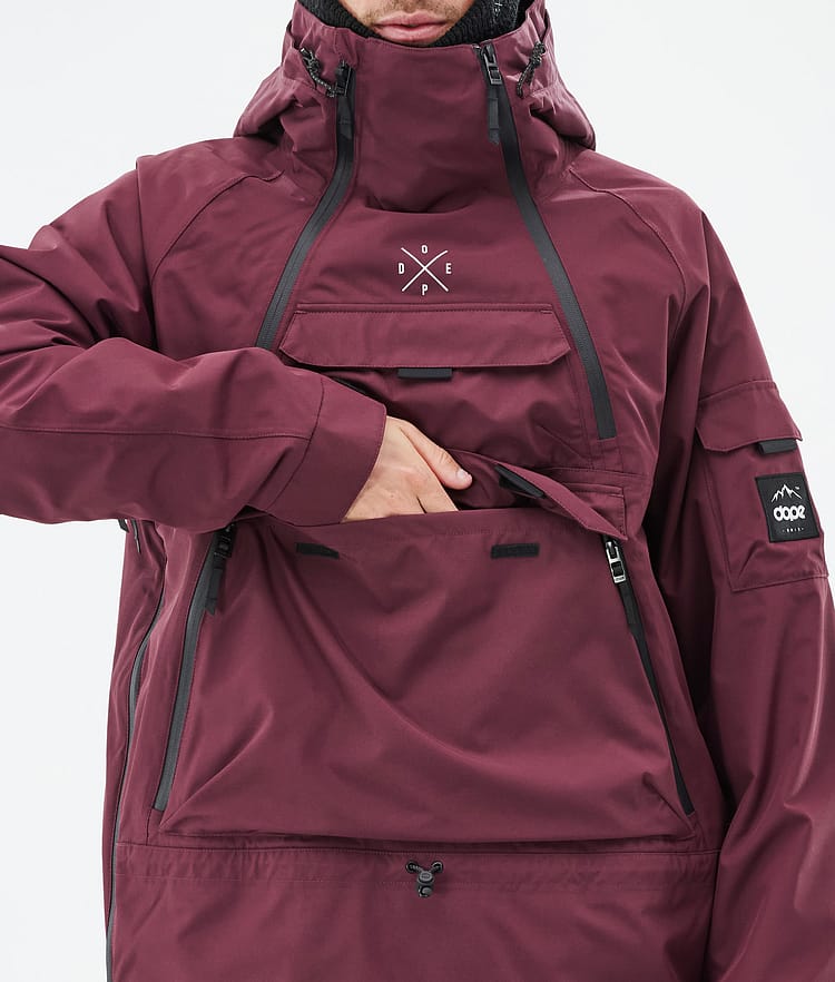 Dope Akin Giacca Sci Uomo Burgundy, Image 9 of 9