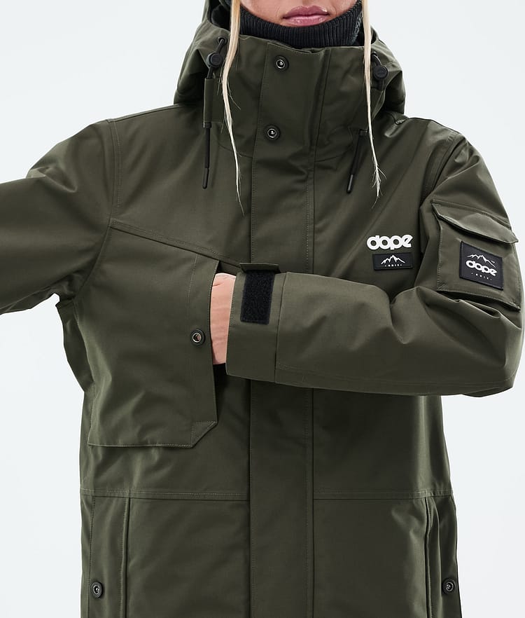 Dope Adept W Snowboard Jacket Women Olive Green, Image 8 of 9