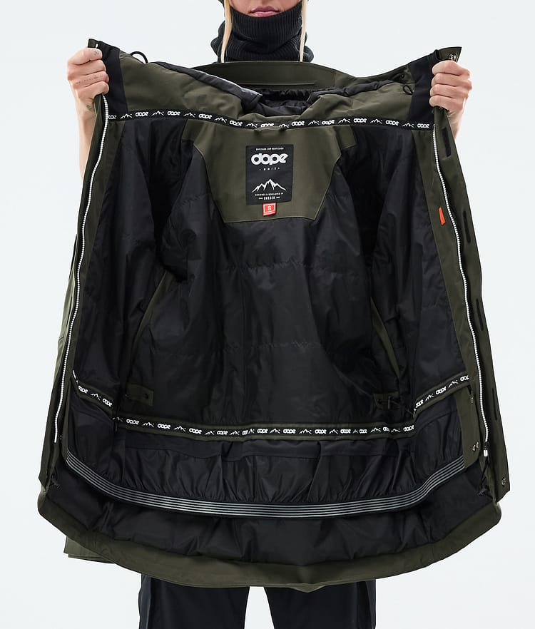 Dope Adept W Snowboard Jacket Women Olive Green, Image 9 of 9
