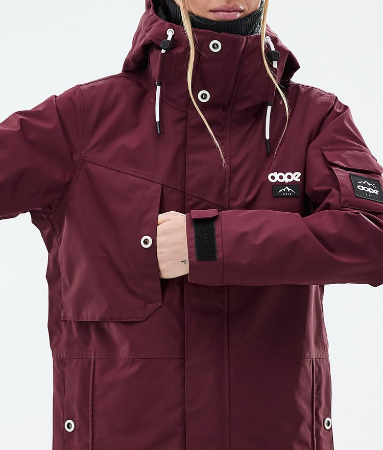 Dope Adept W Snowboard Jacket Women Burgundy, Image 8 of 9