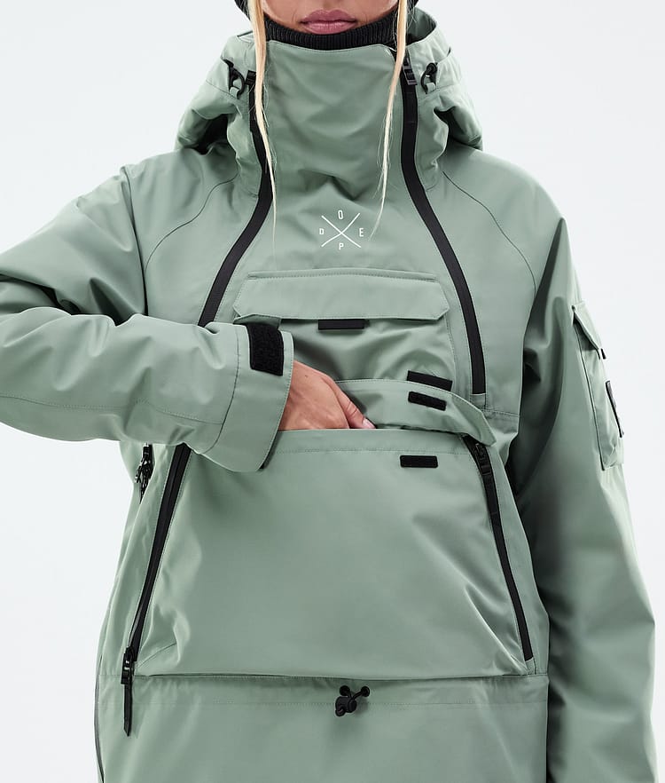 Dope Akin W Snowboard Jacket Women Faded Green, Image 8 of 9