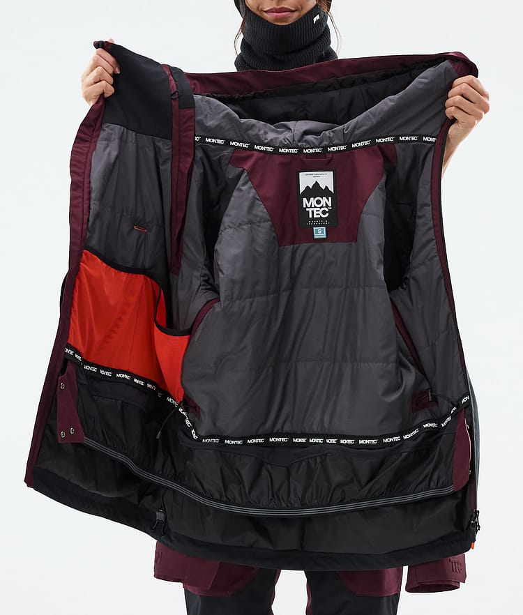 Montec Doom W Snowboard Jacket Women Burgundy/Black, Image 10 of 10