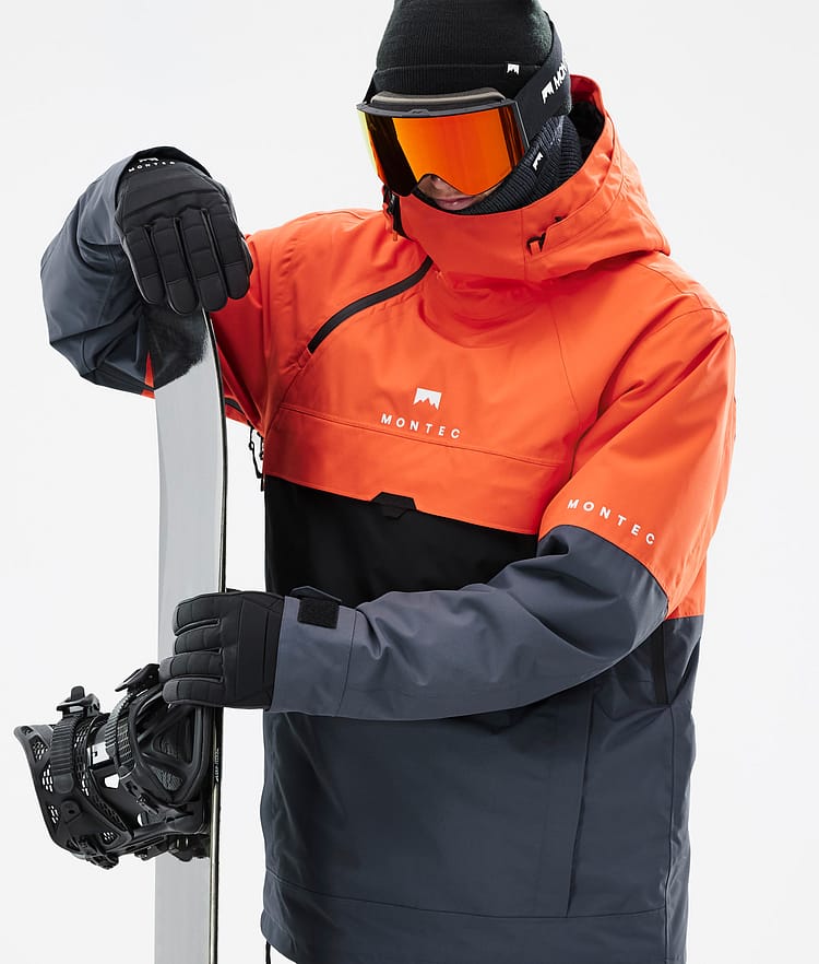 Montec Dune Snowboard Jacket Men Orange/Black/Metal Blue, Image 2 of 9