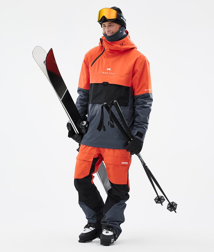 Montec Dune Laskettelutakki Miehet Orange/Black/Metal Blue, Image 3 of 9