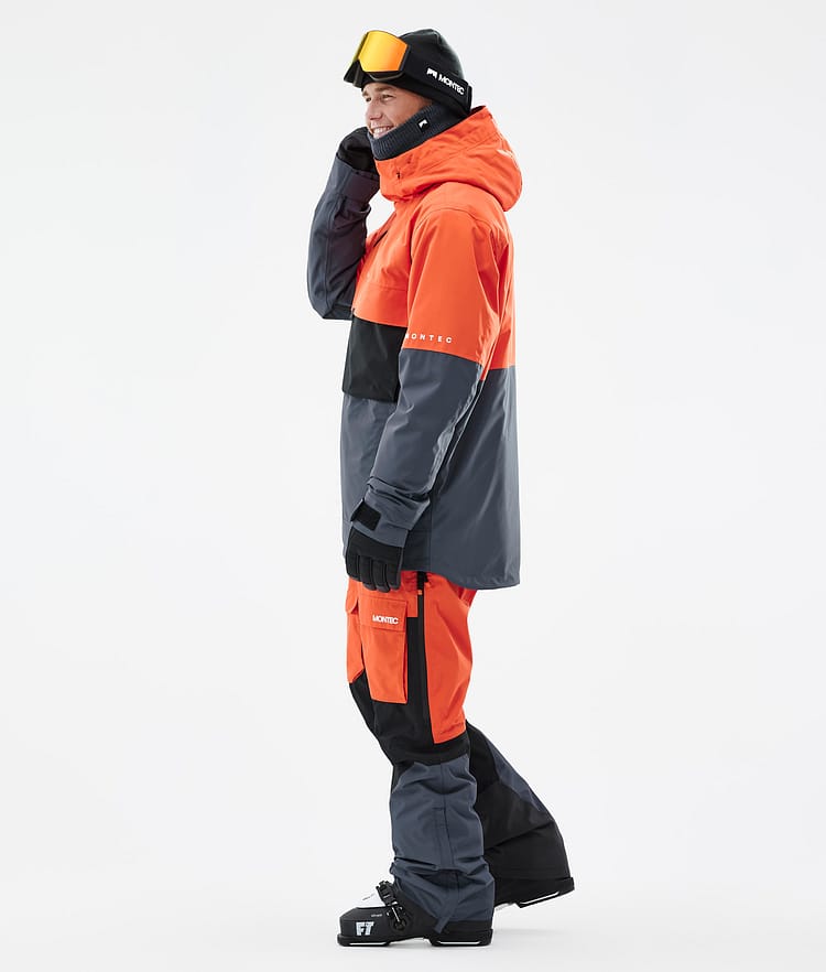 Montec Dune Laskettelutakki Miehet Orange/Black/Metal Blue, Image 4 of 9