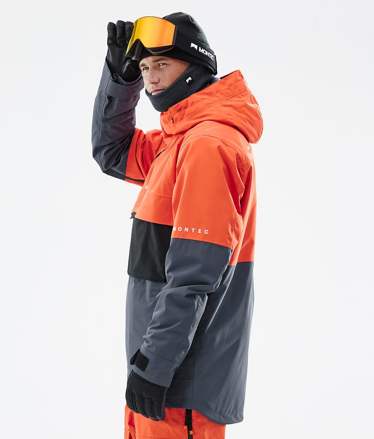Montec Dune Laskettelutakki Miehet Orange/Black/Metal Blue, Image 6 of 9