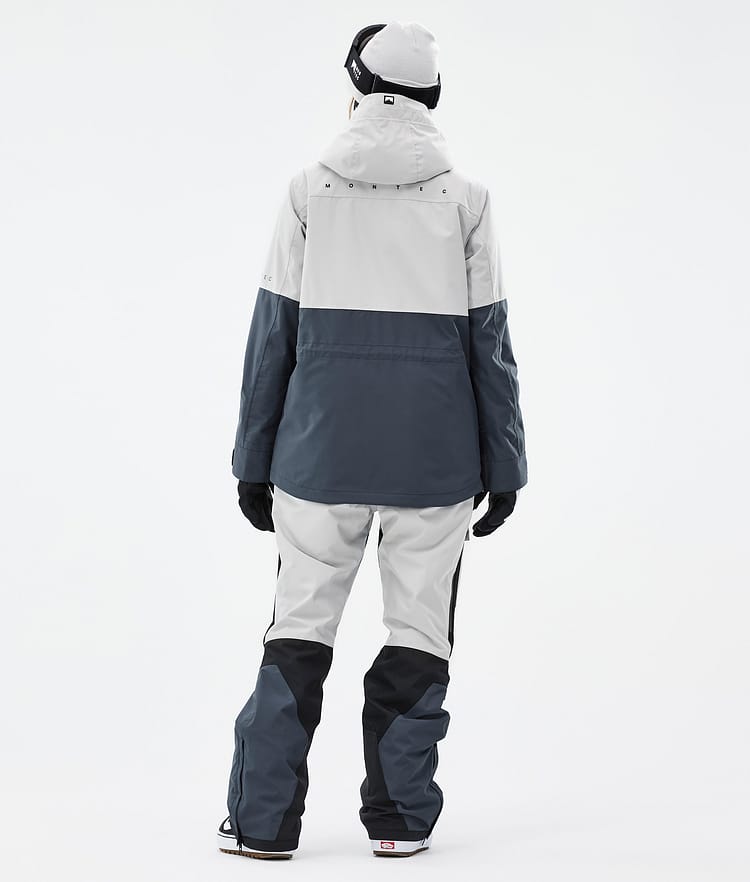Montec Dune W Snowboard Jacket Women Light Grey/Black/Metal Blue, Image 5 of 9