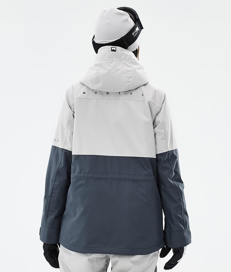 Montec Dune W Snowboard Jacket Women Light Grey/Black/Metal Blue, Image 7 of 9