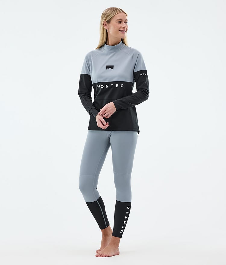 Montec Alpha W Base Layer Top Women Soft Blue/Black, Image 3 of 5