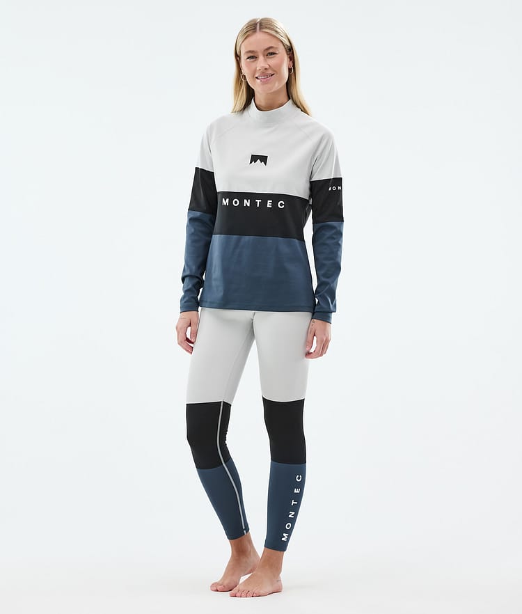 Montec Alpha W Base Layer Pant Women Light Grey/Black/Metal Blue, Image 3 of 7
