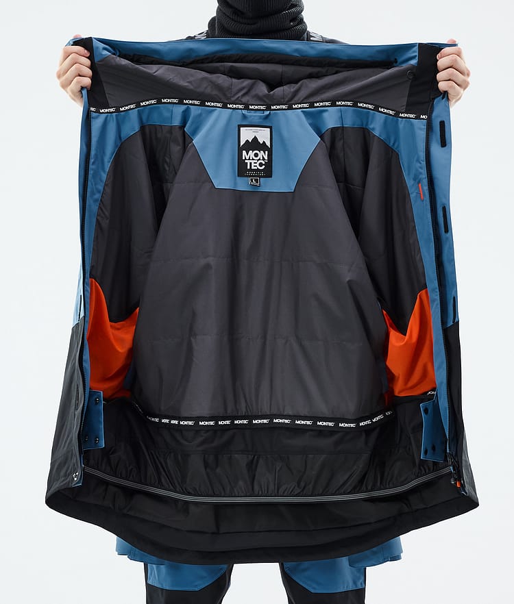 Montec Fawk Snowboard Jacket Men Blue Steel/Black, Image 9 of 9