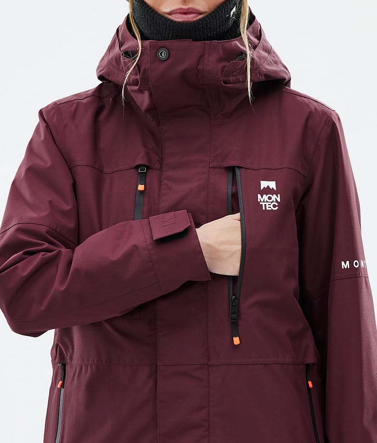 Montec Fawk W Snowboard Jacket Women Burgundy, Image 9 of 10