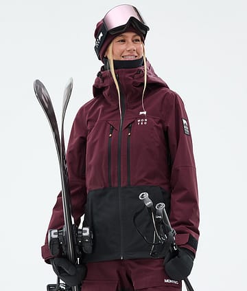 Montec Moss W Ski Jacket Burgundy/Black