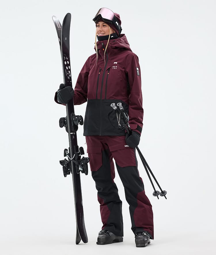 Montec Fawk W Skihose Damen Burgundy/Black, Image 3 of 8