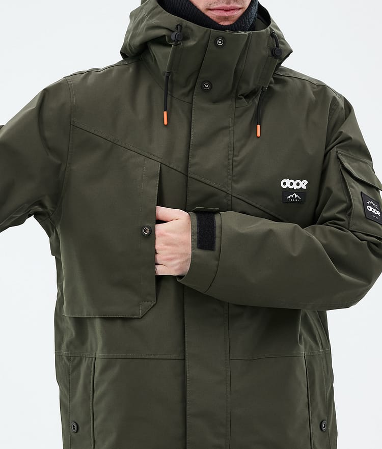 Dope Adept Snowboard Jacket Men Olive Green Renewed, Image 8 of 8