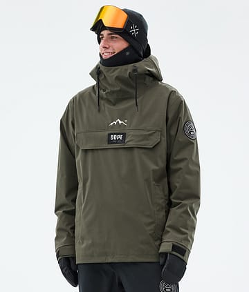 Dope Blizzard Snowboard Jacket Olive Green Renewed