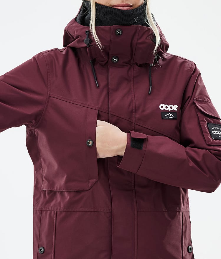 Dope Adept W Snowboard Jacket Women Don Burgundy, Image 8 of 8