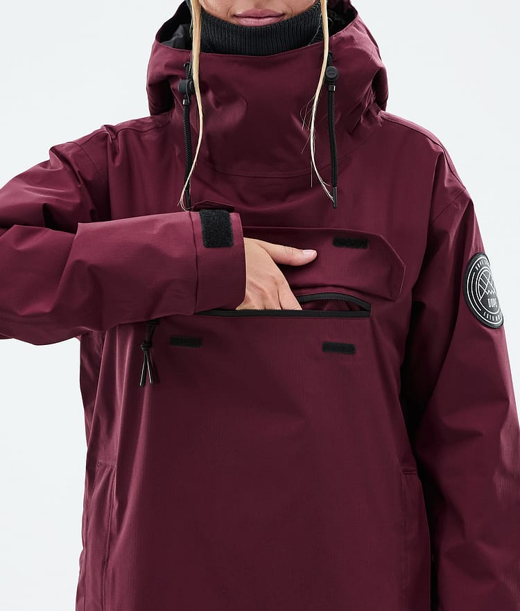 Dope Blizzard W Snowboard Jacket Women Burgundy Renewed, Image 8 of 8