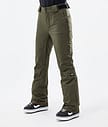 Dope Con W 22 Snowboard Pants Women Olive Green