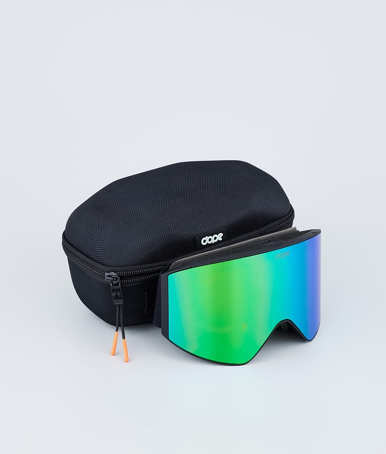 Dope Sight 2023 Ski Goggles Black W/Black Green Mirror, Image 4 of 6