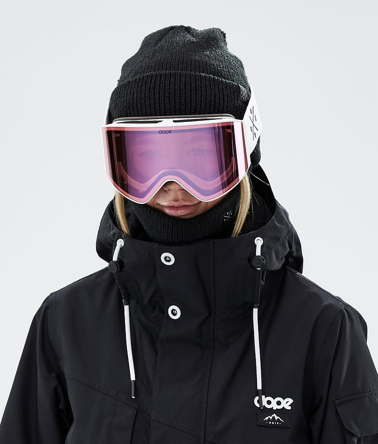 Dope Sight 2023 Ski Goggles White W/White Pink Mirror, Image 2 of 6