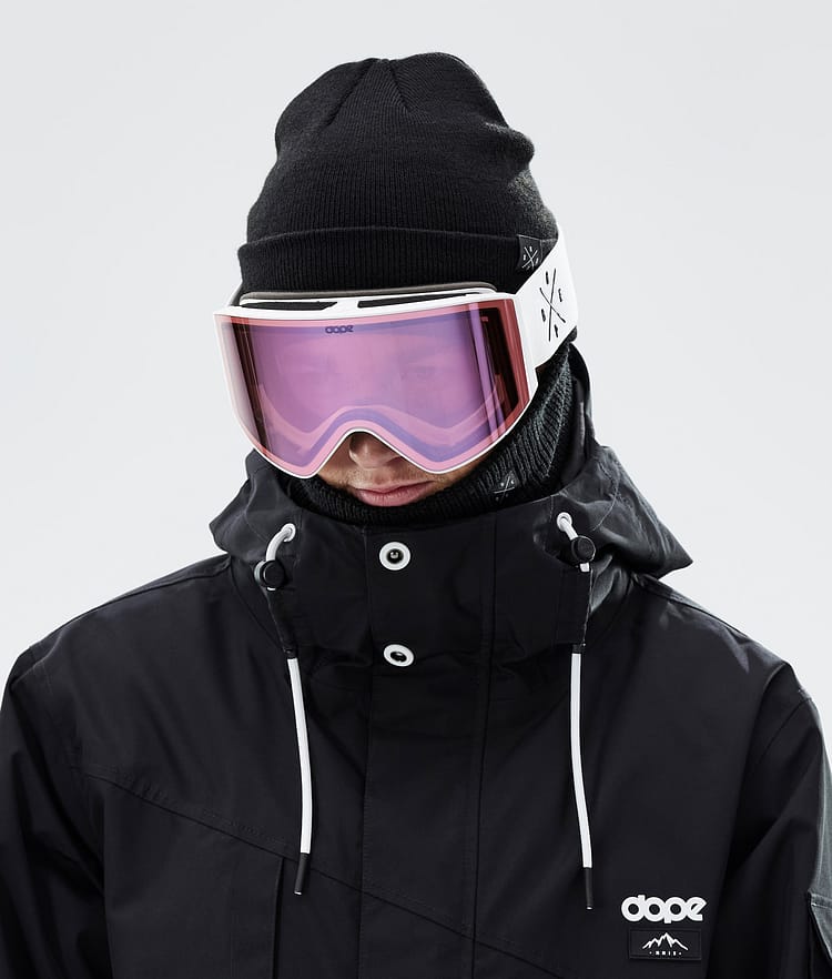 Dope Sight 2023 Ski Goggles White W/White Pink Mirror, Image 3 of 6