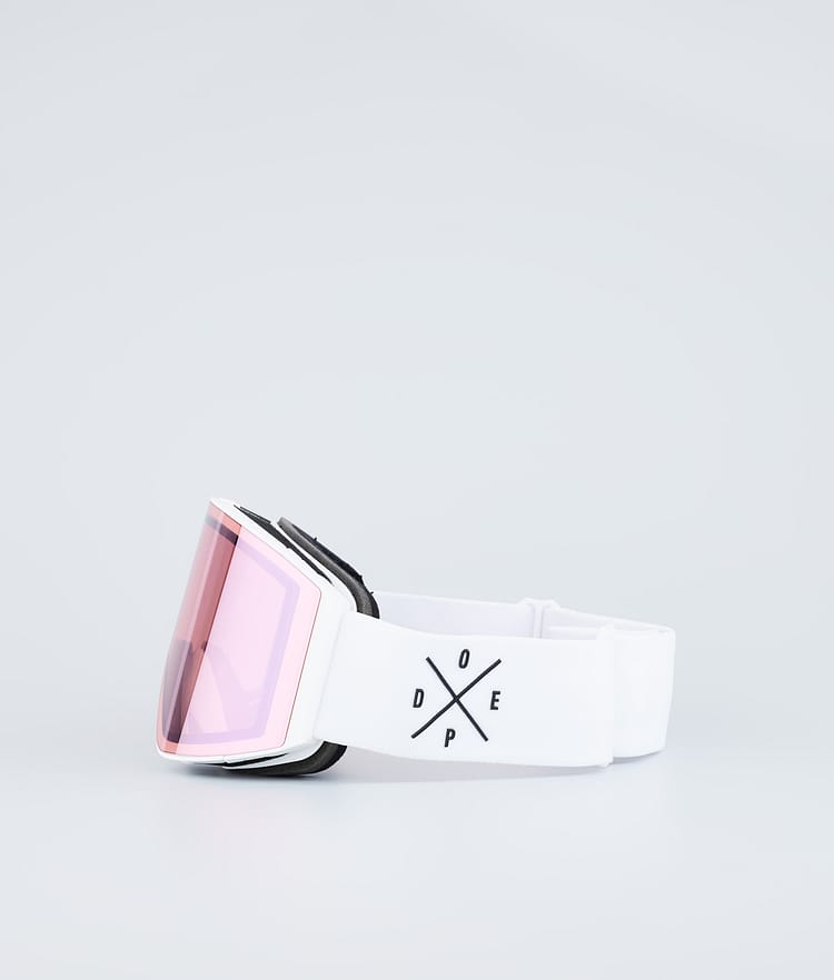 Dope Sight 2023 Ski Goggles White W/White Pink Mirror, Image 5 of 6
