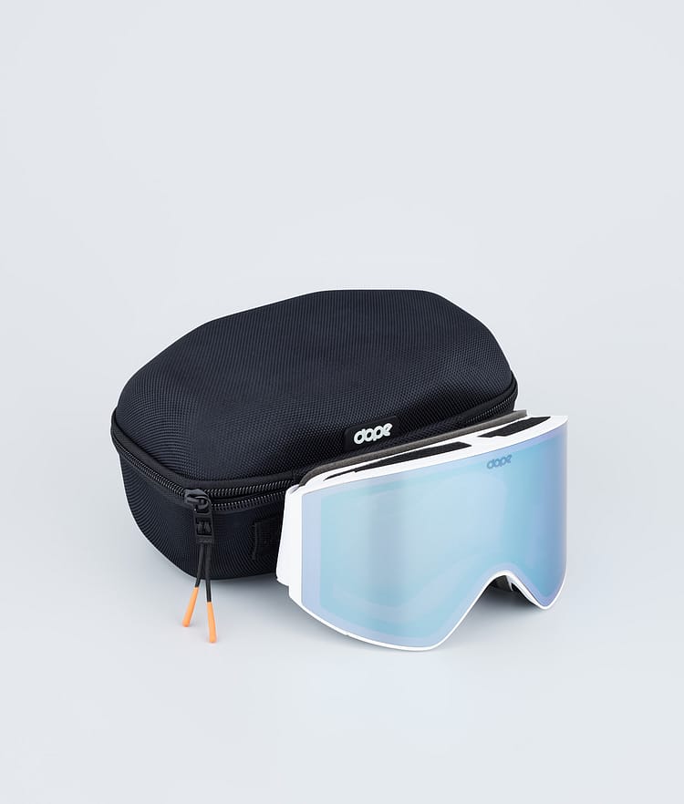 Dope Sight 2023 Ski Goggles White W/White Blue Mirror, Image 4 of 6