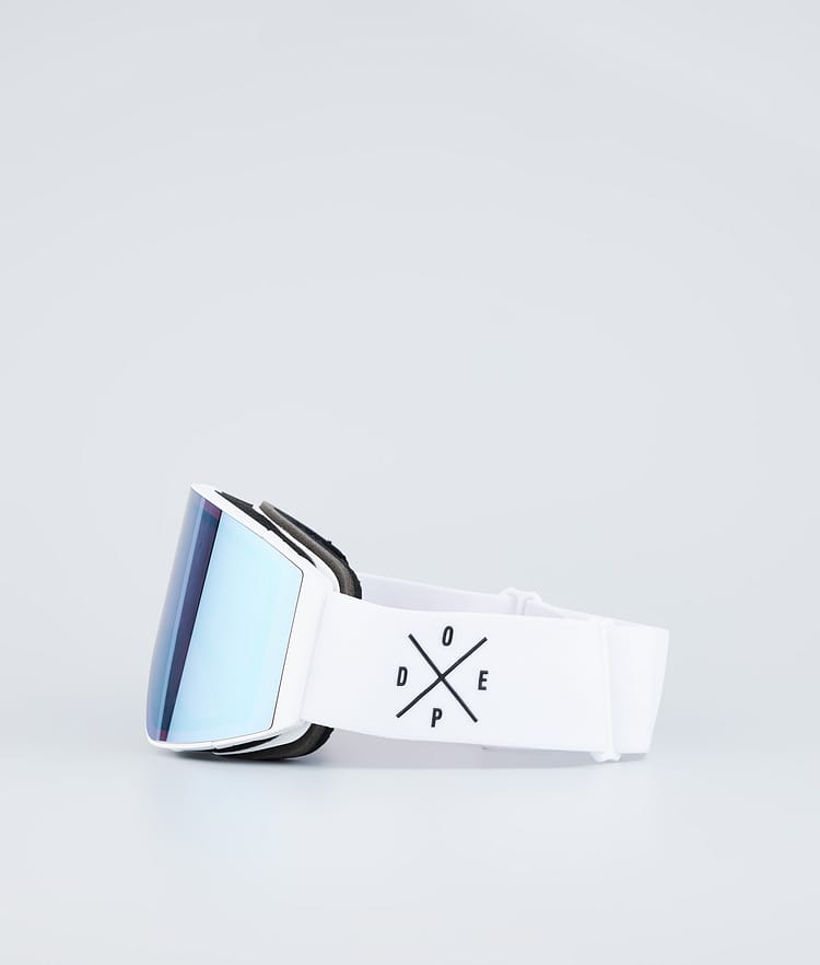 Dope Sight 2023 Ski Goggles White W/White Blue Mirror, Image 5 of 6