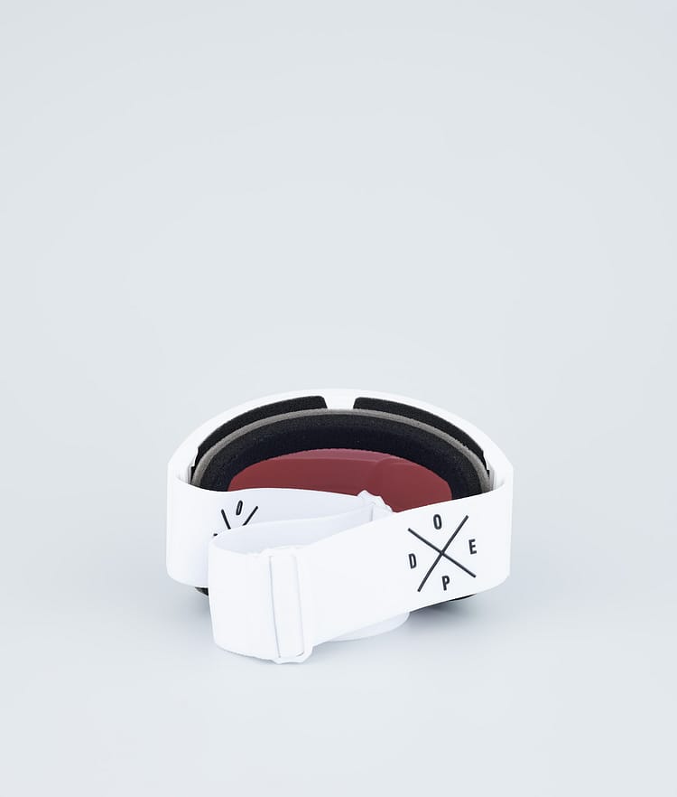 Dope Sight 2023 Ski Goggles White W/White Blue Mirror, Image 6 of 6