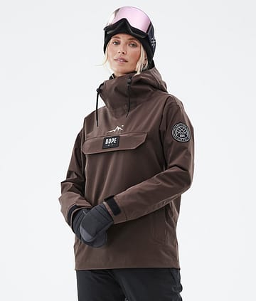 Dope Blizzard W 22 Snowboard Jacket Brown Renewed