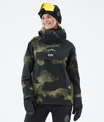 Dope Blizzard W 22 Snowboard Jacket Green Camo Renewed