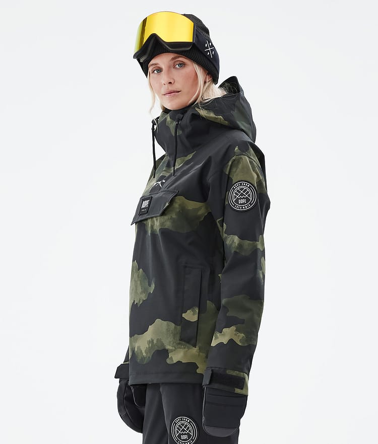 Dope Blizzard W 22 Bunda na Snowboard Dámské Green Camo Renewed, Image 6 of 9