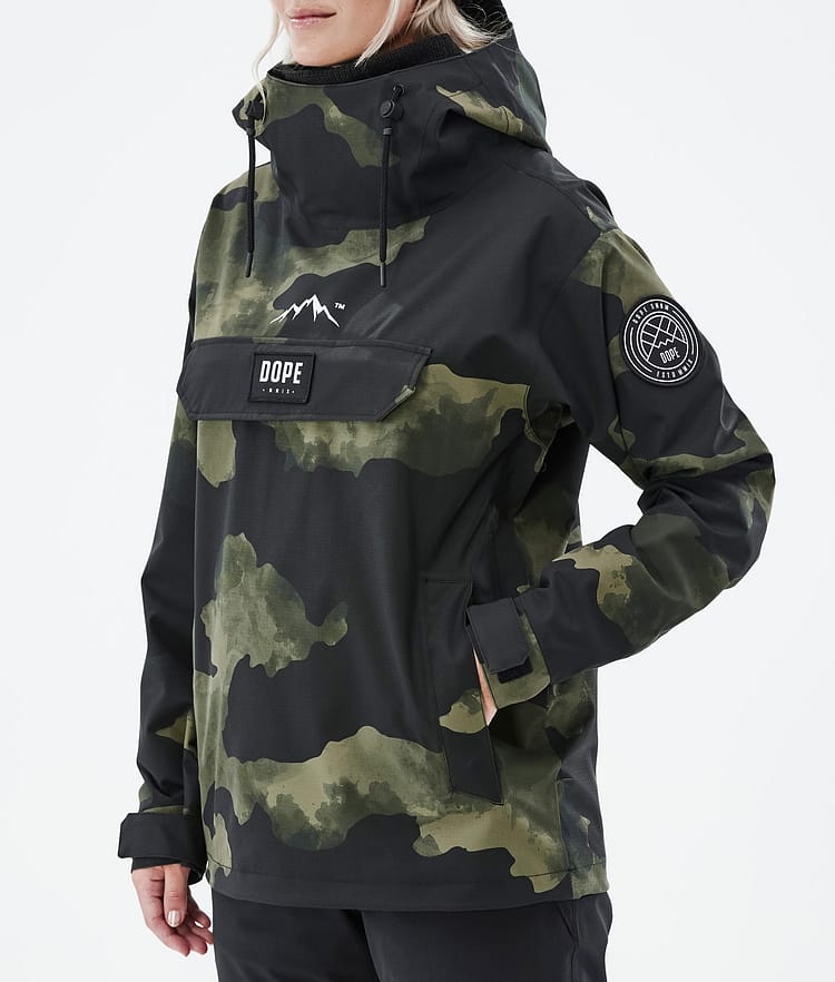 Dope Blizzard W 22 Bunda na Snowboard Dámské Green Camo Renewed, Image 8 of 9