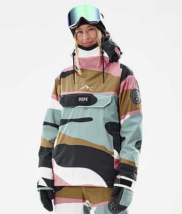 Dope Blizzard W Ski Jacket Shards Gold Muted Pink