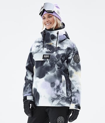 Dope Blizzard W 22 Snowboard Jacket Tiedye Black Purple Renewed