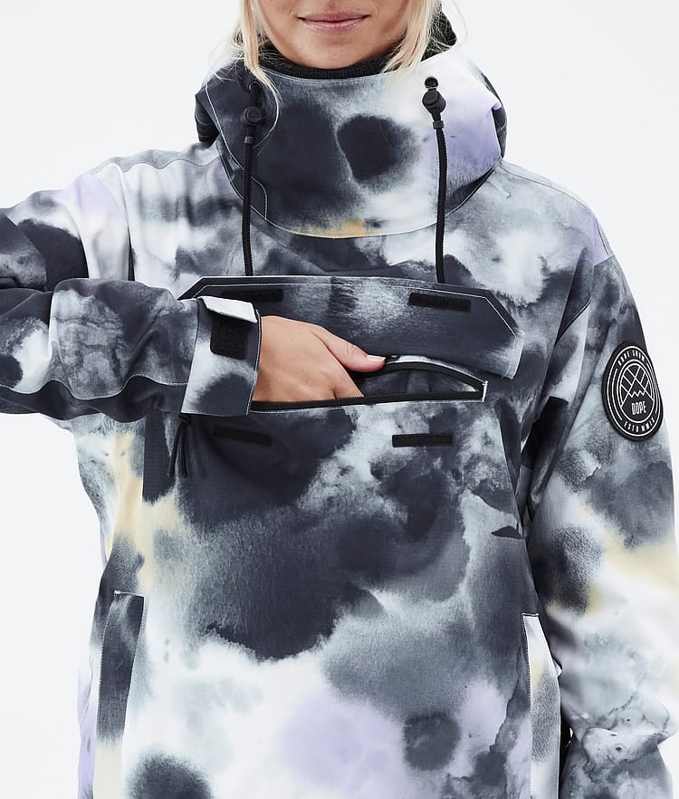 Dope Blizzard W 22 Kurtka Snowboardowa Kobiety Tiedye Black Purple Renewed, Image 9 of 9