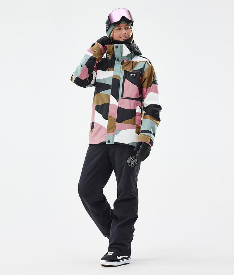 Dope Blizzard W Full Zip Snowboard Jacket Women Shards Gold Muted Pink, Image 2 of 9