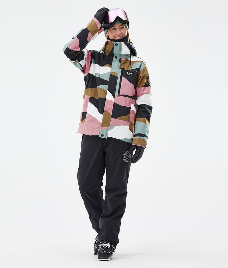 Dope Blizzard W Full Zip Ski Jacket Women Shards Gold Muted Pink, Image 2 of 9