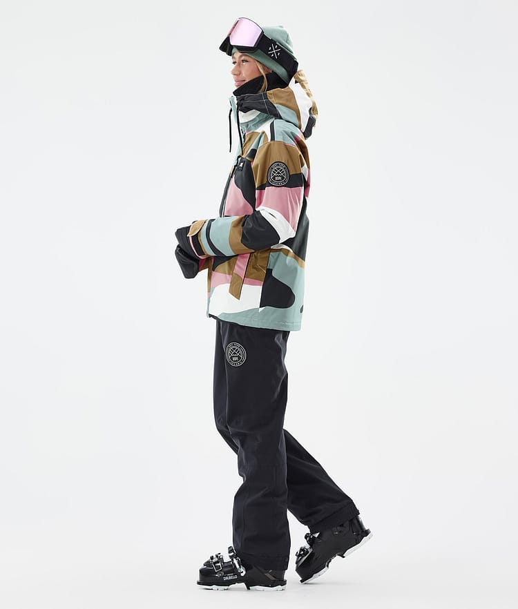 Dope Blizzard W Full Zip Ski Jacket Women Shards Gold Muted Pink, Image 3 of 9